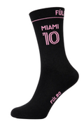 FÚLBO Messi Miami Inspired Black Socks