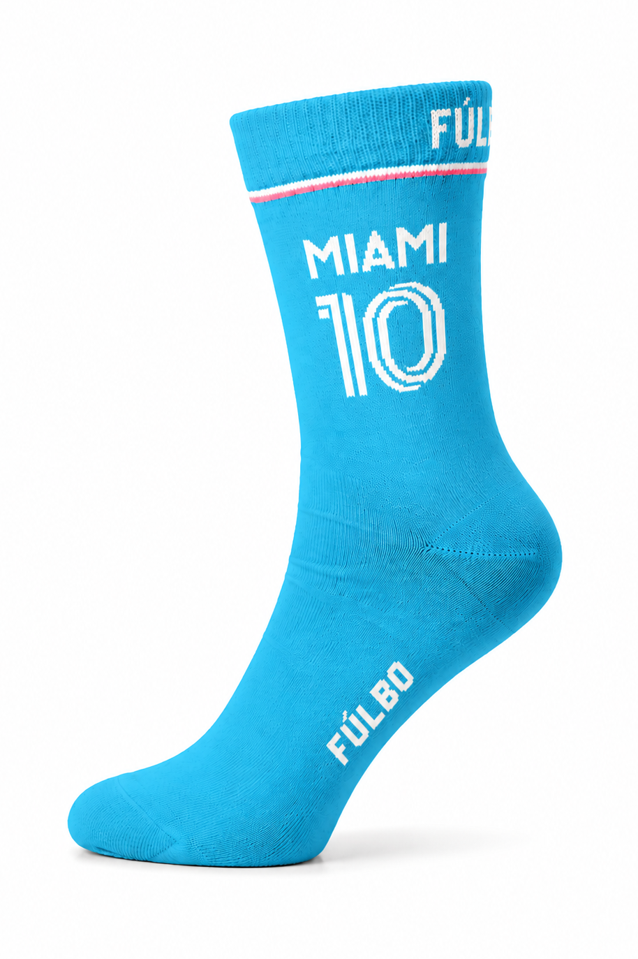 FÚLBO Messi Miami Inspired Light Blue Socks