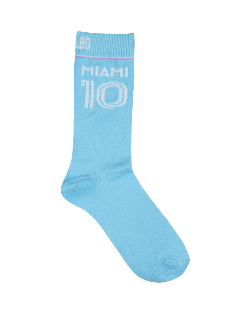 FÚLBO Messi Miami Inspired Light Blue Socks