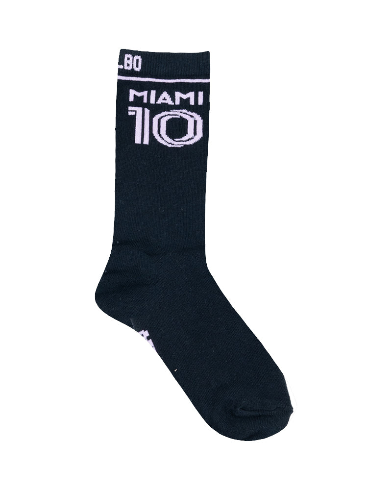 FÚLBO Messi Miami Inspired Black Socks