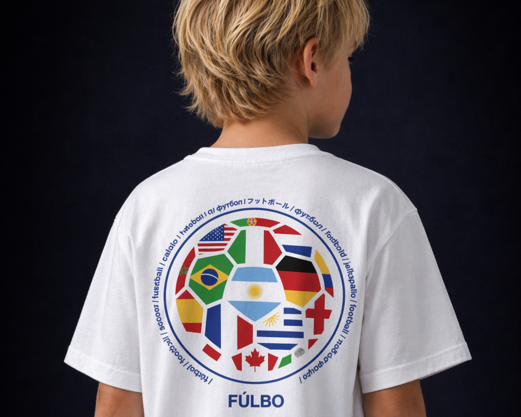 FÚLBO Kids World Cup Flags T-Shirt